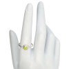 Faceted Peridot Sterling Silver Ring