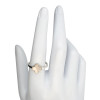 Mother-of-Pearl Sterling Silver Four Leaf Clover Ring