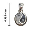 Enamel Sterling Silver Yin Yang Pendant