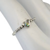 Abalone Shell Sterling Silver Heart Ring
