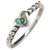 Abalone Shell Sterling Silver Heart Ring