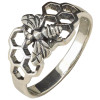 Bee on Honeycomb Sterling Silver Ring