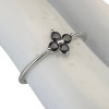 Black Onyx Sterling Silver Flower Ring