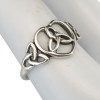 Celtic Trinity Knot Heart Sterling Silver Ring