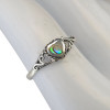 Abalone Sterling Silver Heart Ring