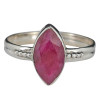 Composite Faceted Ruby Sterling Silver Ring