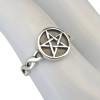 Wiccan Pentacle Star Sterling Silver Ring