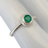 Faceted Green Onyx Sterling Silver Ring