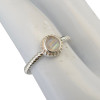 Faceted Moonstone Sterling Silver Ring