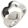 Puffy Heart Trendy Sterling Silver Ring