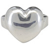 Puffy Heart Trendy Sterling Silver Ring