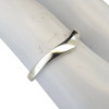 Minimalist Chevron Sterling Silver Stacking Band Ring