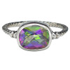 Faceted Mystic Sterling Silver Ring
