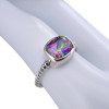Faceted Mystic Sterling Silver Ring