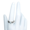 Faceted Blue Topaz Sterling Silver Ring