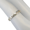 Circle Patterned Sterling Silver Stacking Band Ring