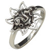 Sun with Face Sterling Silver Ring