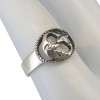 Celestial Moon and Star Sterling Silver Ring