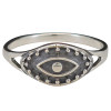 Oxidized Evil Eye Sterling Silver Ring