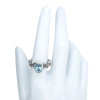 Faceted Blue Topaz Sterling Silver Ring