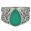 Green Onyx Sterling Silver Ring