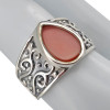 Red Onyx Sterling Silver Ring.