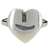 Oversized Heart Sterling Silver Ring