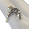 Koi Fish Wrapped Tail Sterling Silver Ring