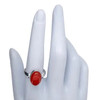 Red Onyx Sterling Silver Ring