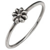 Simple Small Flower Sterling Silver Stacking Ring