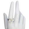 Rounded Teardrop Moonstone Sterling Silver Ring