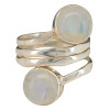 Wrapped Moonstone Sterling Silver Ring