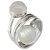 Wrapped Moonstone Sterling Silver Ring