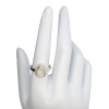 Classic Twist Rim Teardrop Moonstone Sterling Silver Ring