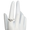Celestial Moon and Star Motif Sterling Silver Stacking Ring