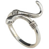 Sleek Banded Snake Sterling Silver Ring