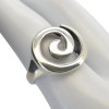 Swirl Motif Bold Sterling Silver Statement Ring