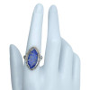 Faceted Lapis Sterling Silver Ring