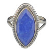 Faceted Lapis Sterling Silver Ring