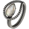 Mother-of-Pearl Oxidized Sterling Silver Ring