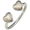 Open Heart Sterling Silver Mother Of Pearl Ring