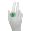 Green Onyx Sterling Silver Men's Ring