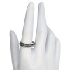 Sterling Silver Textured Chain Spinner Ring