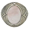 Rose Quartz Sterling Silver Men's Ring