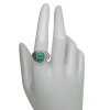Green Onyx Thick Sterling Silver Unisex Stadium Ring