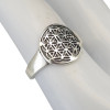 Flower of Life Mandala Sterling Silver Ring