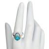 Freeform Bohemian Howlite Sterling Silver Ring