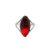 Cherry Amber .925 Silver Adjustable Ring