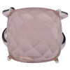 Faceted Rose Quartz Sterling Silver Ring