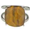 Faceted Tiger's Eye Sterling Silver Ring